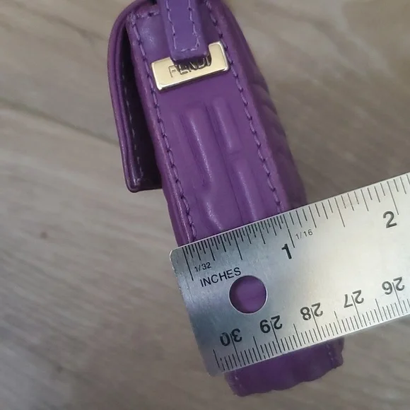 Fendi 2008 Leather Baguette Logo Embossed Mini - Picture 12 of 12